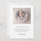 Retro Hallo Birth Announcement Kaart (Achterkant)