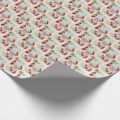 retro  hallo feestelijke kerst cadeaupapier (Hoek)