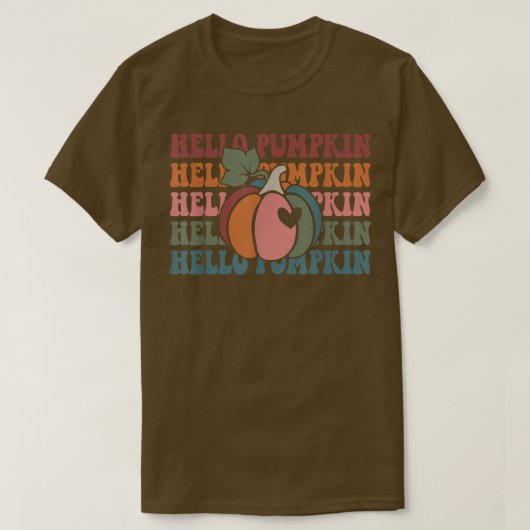 Retro  Hallo herfst laat Herfst dan T-shirt (Design voorkant)