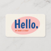 Retro Hallo Social Media Netwerker Visitekaartje (Voorkant)