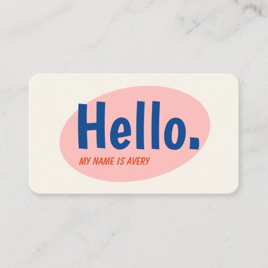 Retro Hallo Social Media Netwerker Visitekaartje (Voorkant)