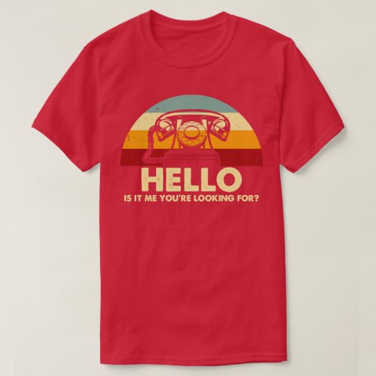 Retro Hallo telefoon T-shirt (Design voorkant)