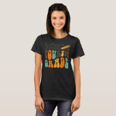 Retro Hallo vierde klas team terug naar school T-shirt (Voorkant volledig)