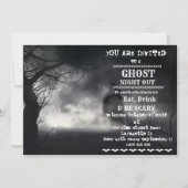 Retro Halloween Adult Party Invitation Kaart (Voorkant)