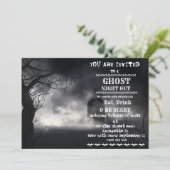 Retro Halloween Adult Party Invitation Kaart (Staand voorkant)