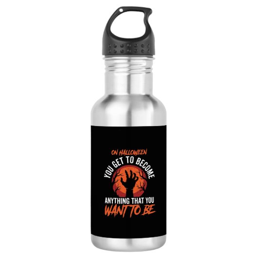 Retro Halloween Alles Wat Je Wil Design_1 Waterfles (Voorkant)