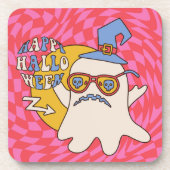 Retro Halloween Art Print Bier Onderzetter (Voorkant)