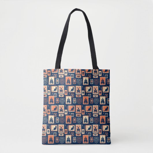 Retro Halloween Artistamps Tote Bag (Voorkant)
