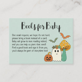 Retro Halloween Baby shower Book Request Enclosure Informatiekaartje