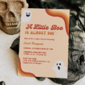 Retro Halloween Baby shower Uitnodiging met Geeste