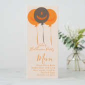Retro Halloween Ballonnen Verjaardagsfeest Menu (Staand voorkant)