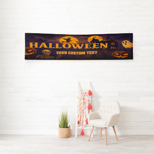 Retro Halloween Banner - Skulls & Ghosts spookacht