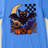 Retro Halloween Bat With Moon Gothic Aesthetic Tri-Blend Shirt