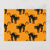 Retro Halloween Black Cats Briefkaart (Voorkant)