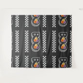 Retro Halloween Boo Schattige Wandkleed (Voorkant (horizontaal))