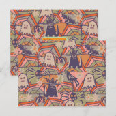 Retro Halloween Briefkaart (Voorkant / Achterkant)