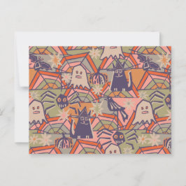 Retro Halloween Briefkaart