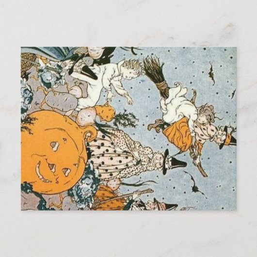 Retro Halloween Briefkaart (Voorkant)