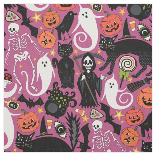 retro halloween bubblekauwgom stof (Swatch)