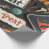 Retro Halloween Cadeaupapier (Hoek)