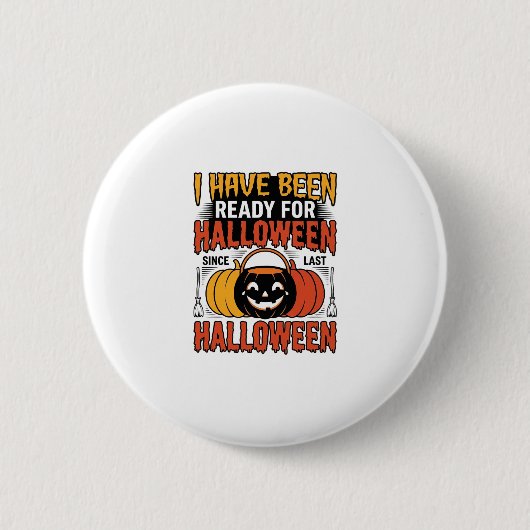 Retro Halloween Candy Emmer T-shirt Des Ronde Button 5,7 Cm (Voorkant)