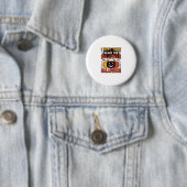 Retro Halloween Candy Emmer T-shirt Des Ronde Button 5,7 Cm (In situ)
