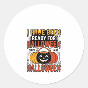 Retro Halloween Candy Emmer T-shirt Des Ronde Sticker
