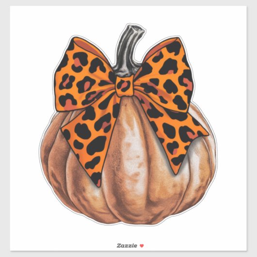 Retro Halloween Coquette Bow Pumpkin Spooky Herfst Sticker (Vel)
