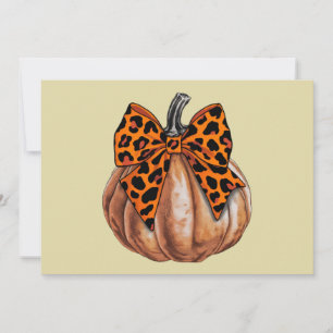 Retro Halloween Coquette Strik Pompoen Griezeldag  Kaart