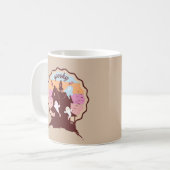 Retro Halloween Costume Spooky Haunted House Ghost Koffiemok (Voorkant links)