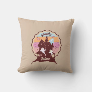 Retro Halloween Costume Spooky Haunted House Ghost Kussen