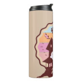 Retro Halloween Costume Spooky Haunted House Ghost Thermosbeker (Gedraaid links)