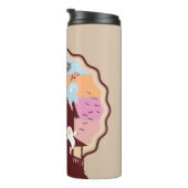 Retro Halloween Costume Spooky Haunted House Ghost Thermosbeker (Geroteerd rechts)