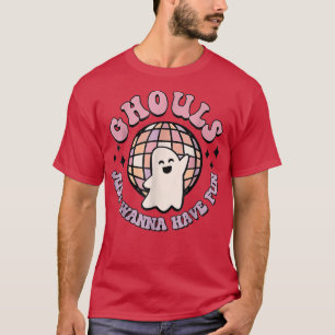 Retro Halloween Costume Women Mannen Ghouls wil ge T-shirt