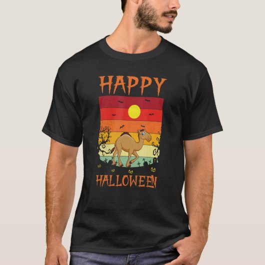 Retro Halloween Costumes Matching Camel Halloween T-shirt (Voorkant)