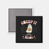 Retro Halloween Creep het echte Ghost Boy Fa Magneet (Voorkant / Achterkant)