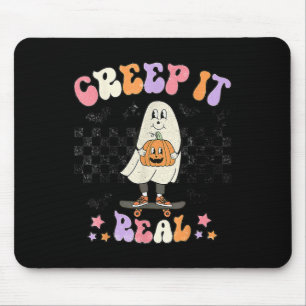  Retro Halloween Creep het echte Ghost Boy Fa Muismat