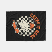 Retro Halloween Creep It Real Ghost Boy Herfst Sea Fleece Deken (Voorkant (Horizontaal))