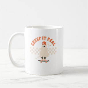 Retro Halloween Creep It Real  Ghost Hallow Koffiemok