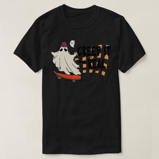Retro Halloween Creep It Real Ghost Hallow T-shirt (Design voorkant)