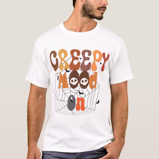 Retro Halloween | Creepy Mood On T-shirt (Voorkant)