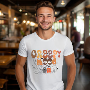 Retro Halloween   Creepy Mood On T-shirt