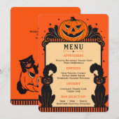 Retro Halloween decor stijl trouwmenu Menu (Voorkant / Achterkant)