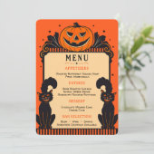 Retro Halloween decor stijl trouwmenu Menu (Staand voorkant)