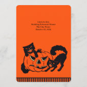 Retro Halloween decor stijl trouwmenu Menu (Achterkant)