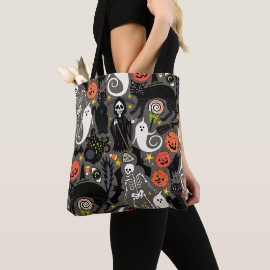 retro halloween drab tote bag (Dichtbij)