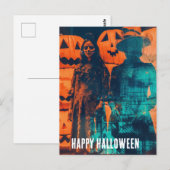 Retro Halloween dubbele blootstelling Briefkaart (Voorkant / Achterkant)