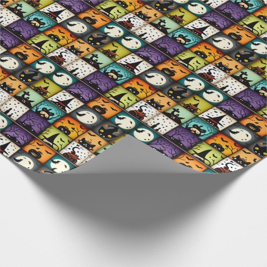 Retro Halloween: een spooktacular uit het midden v Cadeaupapier (Hoek)