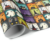 Retro Halloween: een spooktacular uit het midden v Cadeaupapier (Rol Hoek)