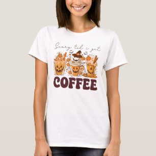 Retro Halloween eng tot ik koffie krijg T-shirt
